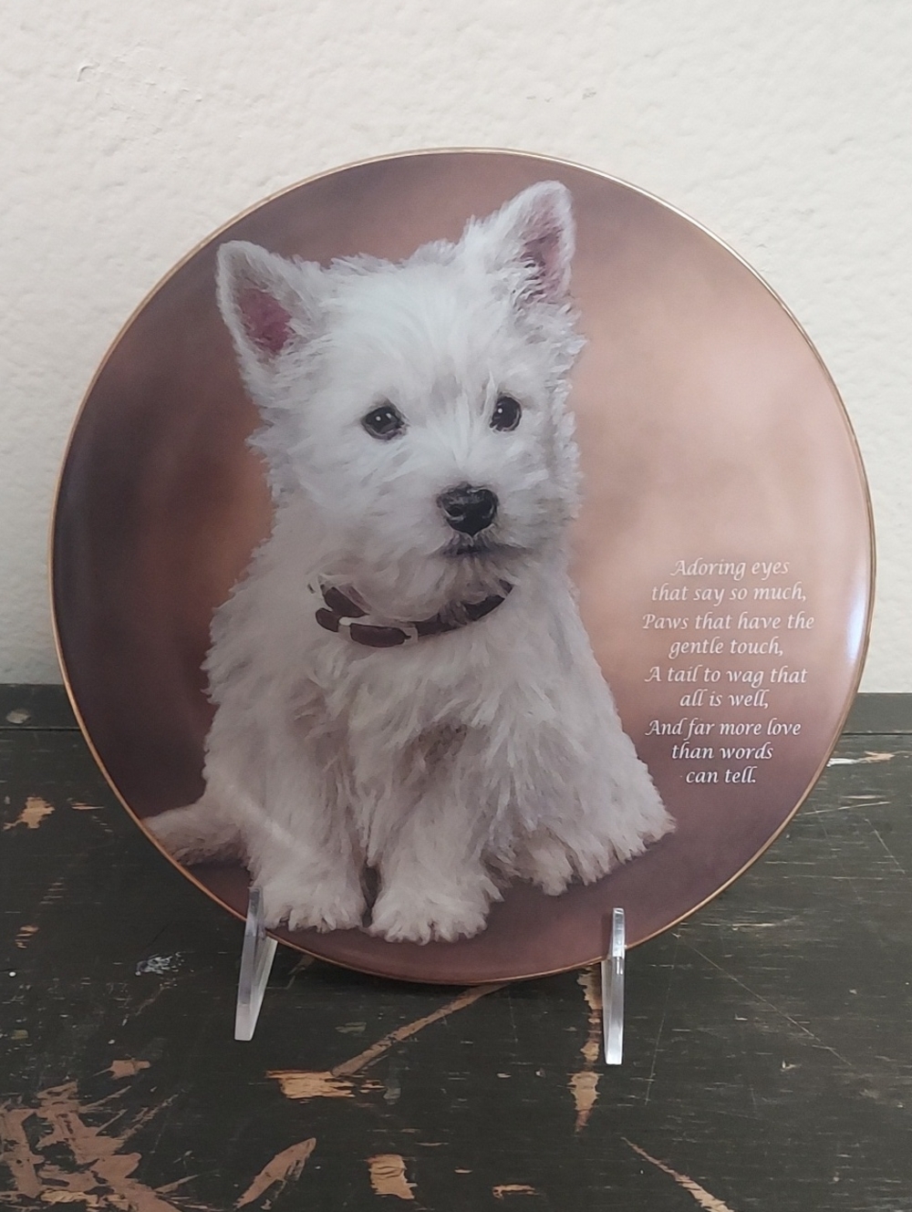NWOT-Danbury Mint "Adoring Eyes" Westie Collector Plate B3127